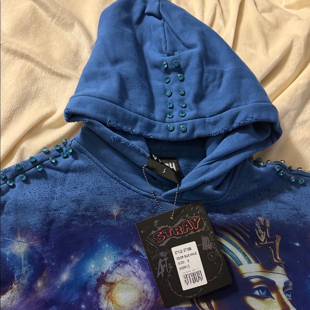Stray size sm Blue Pharaoh Graphic Hoodie - Picture 3 of 8